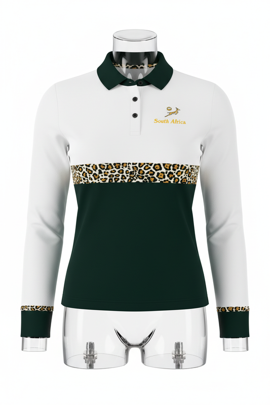 Springbok Ladies Long Sleeve Golf Shirt - Product Mockup